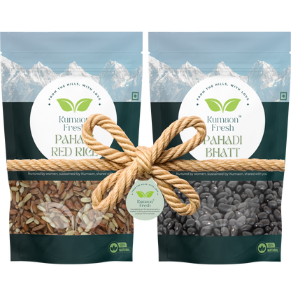 Pahadi Red Rice & Pahadi Bhatt Combo - 500gm