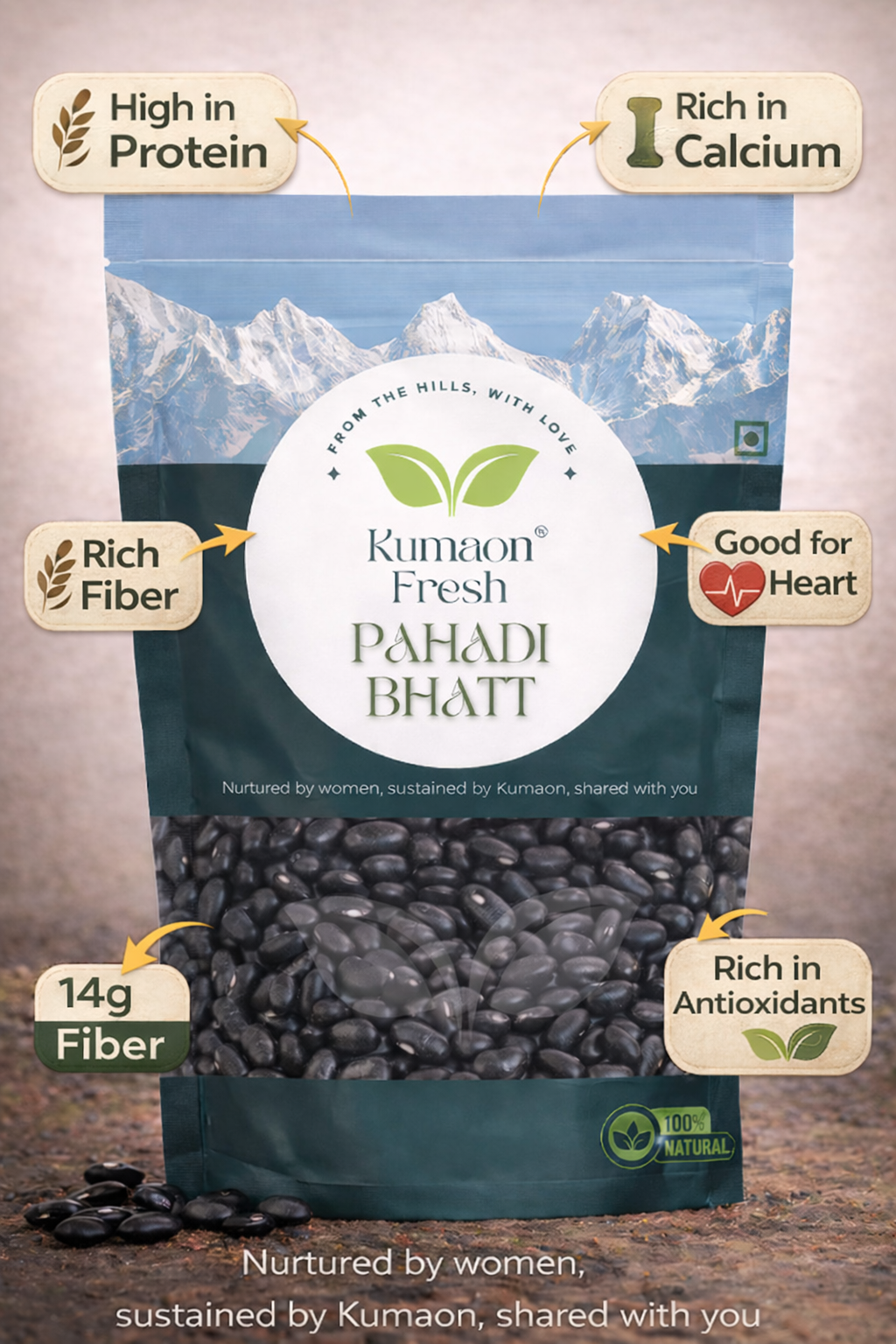 Pahadi Bhatt - 500gm